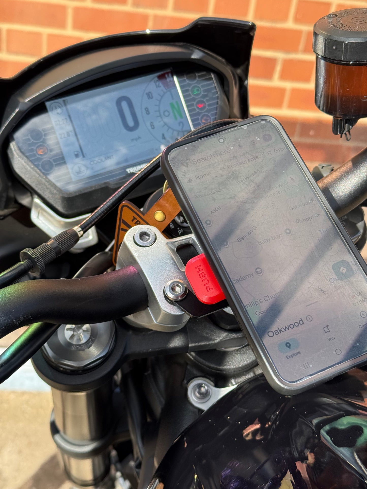 Triumph street triple 765R quadlock bracket